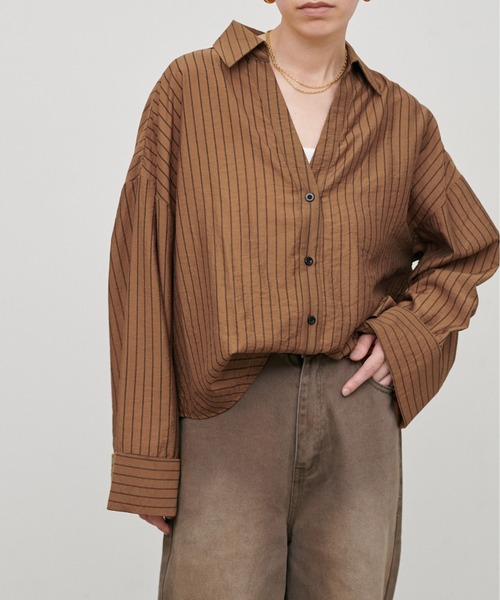 LARUTA(ラルータ)の「【LARUTA】シアースキッパーマルチWAYシャツ(シャツ/ブラウス・レディース・その他1/その他3/その他2/ブラウン・FREE)」の18枚目の写真