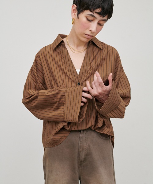 LARUTA(ラルータ)の「【LARUTA】シアースキッパーマルチWAYシャツ(シャツ/ブラウス・レディース・その他1/その他3/その他2/ブラウン・FREE)」の19枚目の写真