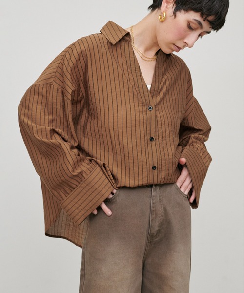 LARUTA(ラルータ)の「【LARUTA】シアースキッパーマルチWAYシャツ(シャツ/ブラウス・レディース・その他1/その他3/その他2/ブラウン・FREE)」の20枚目の写真