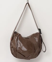 【94】【UNIVERSAL OVERALL/ユニバーサルオーバーオール】シレ加工光沢ナイロンSurplus HOBO半月型ショルダーバッグ/メッセンジャーバッグ/ワンタッチバックル/大容量/14L/295g/ユニセックス