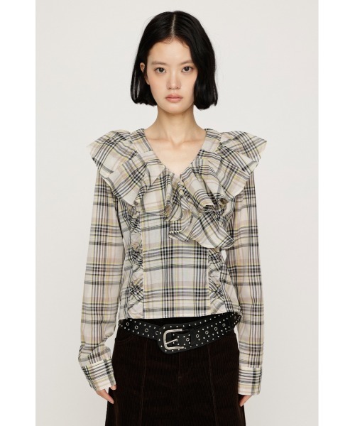 SLY(スライ)の「RAFFLE GATHER BL ラッフルギャザーブラウス 秋服 冬服(シャツ/ブラウス・レディース・ベージュ系その他/ネイビー系/オフホワイト・FREE)」の14枚目の写真