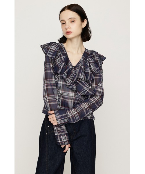 SLY(スライ)の「RAFFLE GATHER BL ラッフルギャザーブラウス 秋服 冬服(シャツ/ブラウス・レディース・ベージュ系その他/ネイビー系/オフホワイト・FREE)」の16枚目の写真