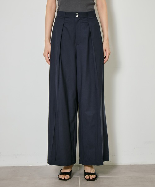 CITY TOKYO(シティトウキョウ)の「【CITY TOKYO/シティートウキョウ】Super120 Tropical Trousers/トロピカルトラウザーズ(スラックス・レディース・ネイビー/ブラウン/ダークグレー・1/2/3)」の15枚目の写真