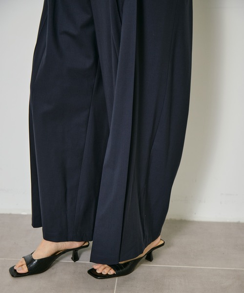 CITY TOKYO(シティトウキョウ)の「【CITY TOKYO/シティートウキョウ】Super120 Tropical Trousers/トロピカルトラウザーズ(スラックス・レディース・ネイビー/ブラウン/ダークグレー・1/2/3)」の21枚目の写真