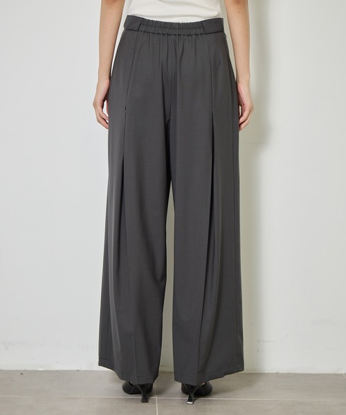 CITY TOKYO(シティトウキョウ)の「【CITY TOKYO/シティートウキョウ】Super120 Tropical Trousers/トロピカルトラウザーズ(スラックス・レディース・ネイビー/ブラウン/ダークグレー・1/2/3)」の5枚目の写真