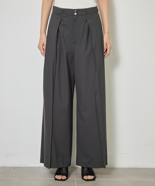 CITY TOKYO(シティトウキョウ)の「【CITY TOKYO/シティートウキョウ】Super120 Tropical Trousers/トロピカルトラウザーズ(スラックス・レディース・ネイビー/ブラウン/ダークグレー・1/2/3)」の8枚目の写真