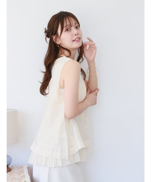 fifth(フィフス)の「フラワーレースノースリーブブラウス(シャツ/ブラウス・レディース・ホワイト/ブラック・M)」の15枚目の写真