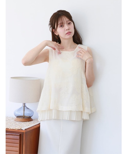 fifth(フィフス)の「フラワーレースノースリーブブラウス(シャツ/ブラウス・レディース・ホワイト/ブラック・M)」の18枚目の写真
