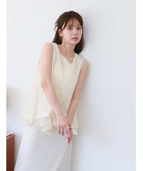 fifth(フィフス)の「フラワーレースノースリーブブラウス(シャツ/ブラウス・レディース・ホワイト/ブラック・M)」の16枚目の写真
