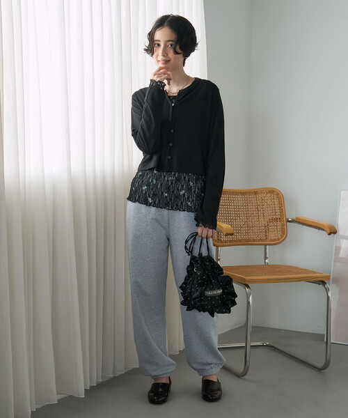 FREAK'S STORE（フリークスストア）の「ストレッチレース フラワーカットソー/シアーカットソー（Tシャツ/カットソー・レディース・ブラック/オフホワイト・ﾌﾘ-）」の14枚目の写真