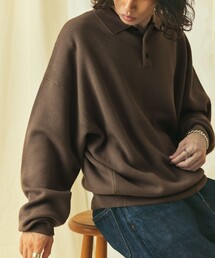 FREAK'S STORE（フリークスストア）の「限定展開 Relax Fit リラックスフィット スウェットライク ポロカラーニット（ニット/セーター）」