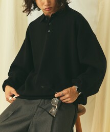 FREAK'S STORE（フリークスストア）の「限定展開 Relax Fit リラックスフィット スウェットライク ポロカラーニット（ニット/セーター）」