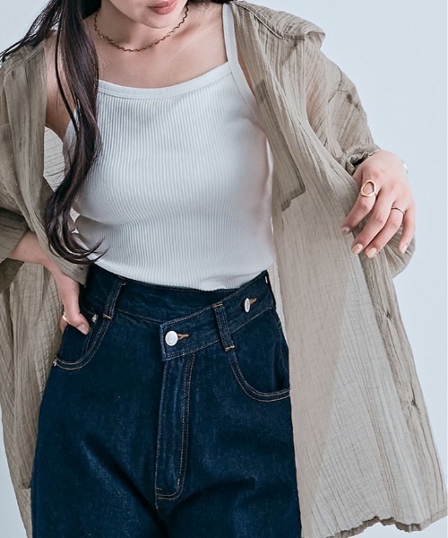 kirakiraShop(キラキラショップ)の「フード付き シアー ブラウス(シャツ/ブラウス・レディース・ホワイト/ブラック/ブルー/グレイッシュベージュ・FREE)」の18枚目の写真