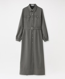 ナチュラルストレッチジャカードコンビドレス