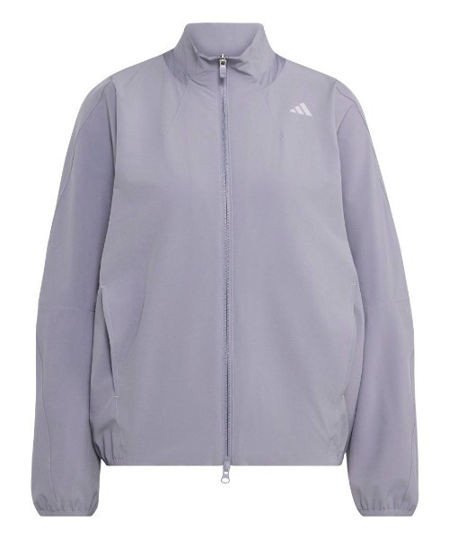 adidas(アディダス)の「アディダス adidas トレーニング エッセンシャルズ プラス ルーズフィット ストレッチ ウーブン ジャケット(ジャージ・レディース・パープル・M/L)」の7枚目の写真