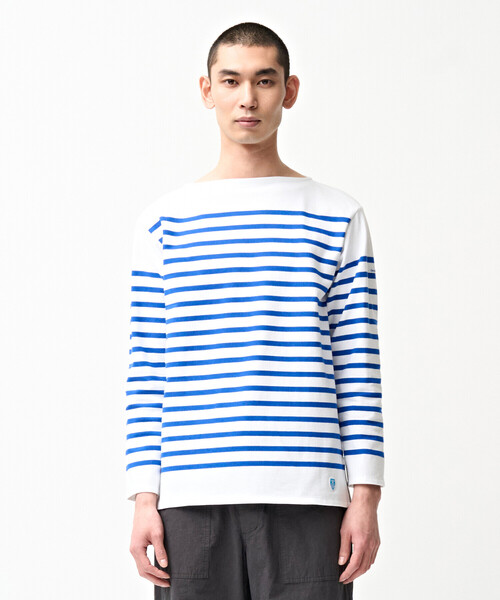 ORCIVAL(オーシバル)の「ORCIVAL | ラッセル ボートネックフレンチセーラーTシャツ MEN(Tシャツ/カットソー・メンズ・ブルー系その他・4/5/6/3)」の2枚目の写真