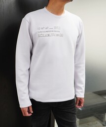 ストレッチポンチロゴプリントクルーネック