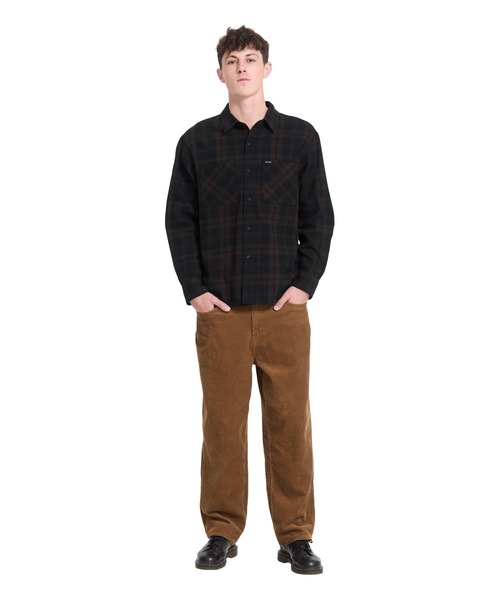 VOLCOM(ボルコム)の「VOLCOM メンズ HUNKSTONE LS 長袖シャツ 【2026年秋冬モデル】/ボルコム長袖チェックシャツ(シャツ/ブラウス・メンズ・ブラウン系その他/ブラック系その他・MEDIUM/LARGE/X-LARGE/SMALL)」の8枚目の写真