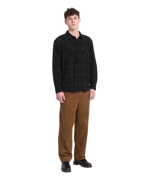 VOLCOM(ボルコム)の「VOLCOM メンズ HUNKSTONE LS 長袖シャツ 【2026年秋冬モデル】/ボルコム長袖チェックシャツ(シャツ/ブラウス・メンズ・ブラウン系その他/ブラック系その他・MEDIUM/LARGE/X-LARGE/SMALL)」の9枚目の写真