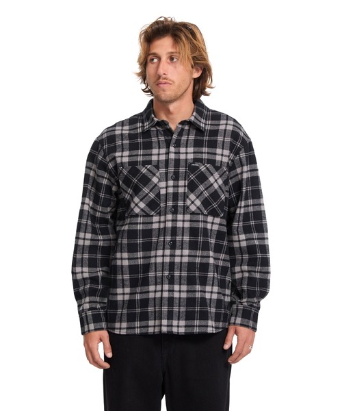 VOLCOM(ボルコム)の「VOLCOM メンズ HUNKSTONE LS 長袖シャツ 【2026年秋冬モデル】/ボルコム長袖チェックシャツ(シャツ/ブラウス・メンズ・ブラウン系その他/ブラック系その他・MEDIUM/LARGE/X-LARGE/SMALL)」の10枚目の写真
