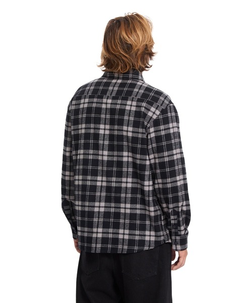 VOLCOM(ボルコム)の「VOLCOM メンズ HUNKSTONE LS 長袖シャツ 【2026年秋冬モデル】/ボルコム長袖チェックシャツ(シャツ/ブラウス・メンズ・ブラウン系その他/ブラック系その他・MEDIUM/LARGE/X-LARGE/SMALL)」の11枚目の写真