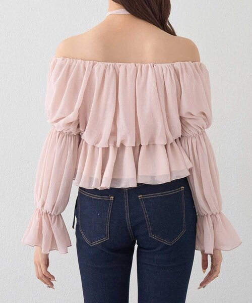 Belle Charme(ベルシャルム)の「【Belle Charme】Rose Corsage Balloon Blouse(シャツ/ブラウス・レディース・ピンク/ブラウン/オフホワイト・FREE)」の14枚目の写真