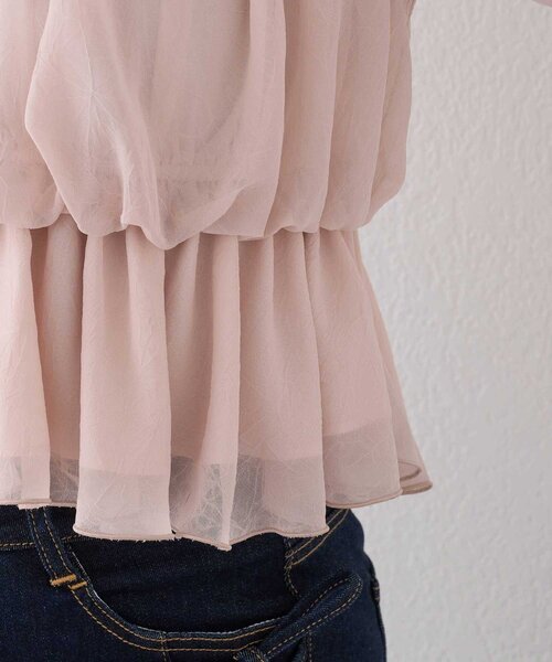 Belle Charme(ベルシャルム)の「【Belle Charme】Rose Corsage Balloon Blouse(シャツ/ブラウス・レディース・ピンク/ブラウン/オフホワイト・FREE)」の18枚目の写真