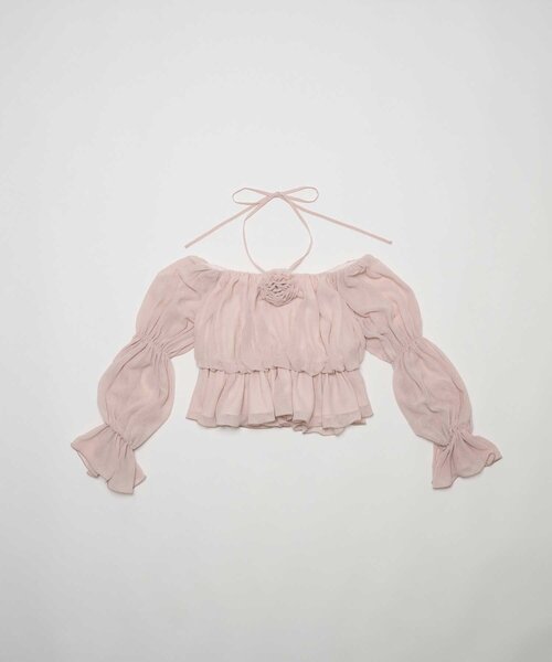 Belle Charme(ベルシャルム)の「【Belle Charme】Rose Corsage Balloon Blouse(シャツ/ブラウス・レディース・ピンク/ブラウン/オフホワイト・FREE)」の22枚目の写真