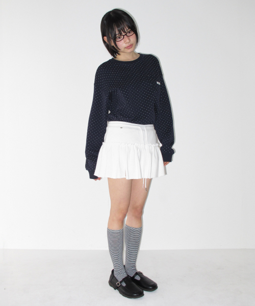 RONRON(ロンロン)の「DOT HEART POCKET OVER FIT LONG SLEEVE NAVY(Tシャツ/カットソー・レディース・その他・FREE)」の5枚目の写真