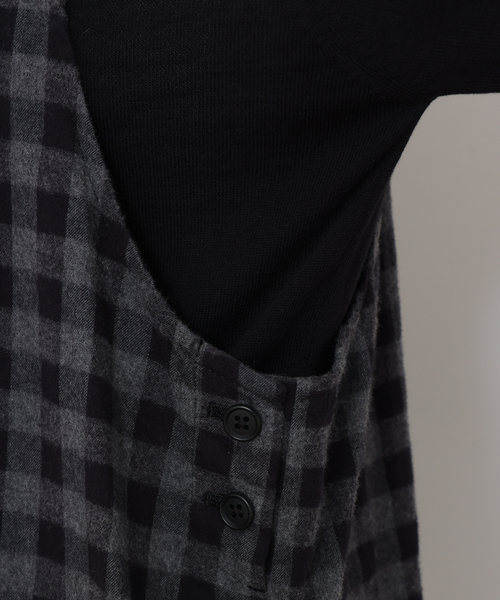 JOURNAL STANDARD LUXE(ジャーナルスタンダード ラックス)の「シャギーチェック フィッシャーオーバーオール(サロペット/オーバーオール・レディース・チャコールグレー・FREE)」の16枚目の写真