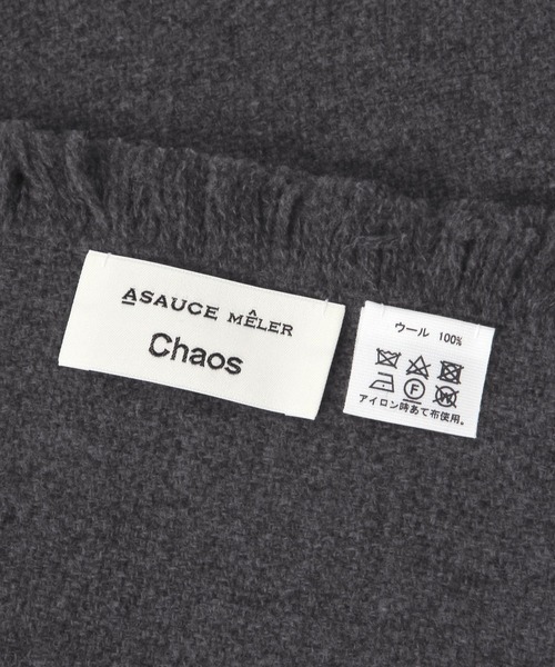 Chaos(カオス)の「Chaos(カオス)/ ◆ASAUCEM MELER◆別注ストール(マフラー・レディース・チャコールグレー/ライトブラウン・FREE)」の4枚目の写真