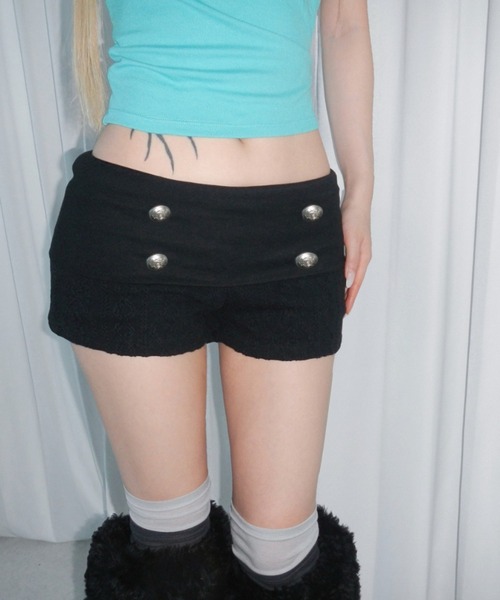 THEAIRTOWN(ジエアタウン)の「twist napoleon double shorts(その他パンツ・レディース・グレー/ブラック・FREE)」の10枚目の写真