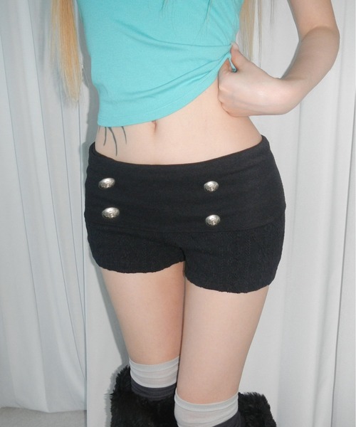 THEAIRTOWN(ジエアタウン)の「twist napoleon double shorts(その他パンツ・レディース・グレー/ブラック・FREE)」の9枚目の写真