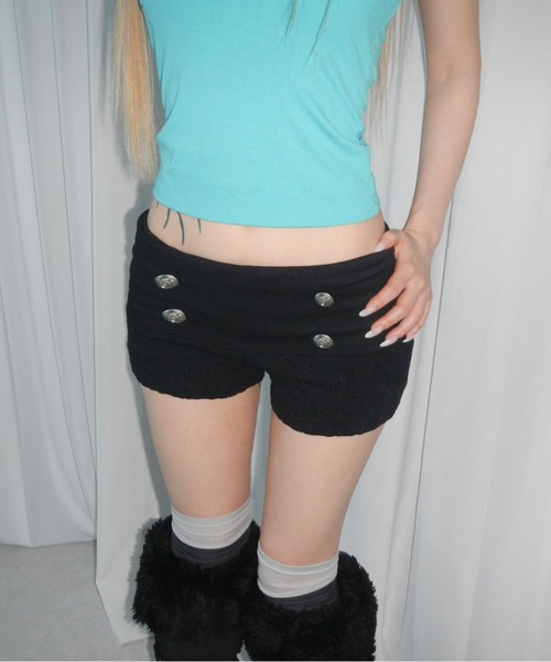 THEAIRTOWN(ジエアタウン)の「twist napoleon double shorts(その他パンツ・レディース・グレー/ブラック・FREE)」の8枚目の写真