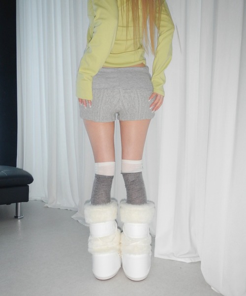 THEAIRTOWN(ジエアタウン)の「twist napoleon double shorts(その他パンツ・レディース・グレー/ブラック・FREE)」の16枚目の写真