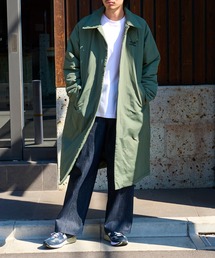 UMBRO（アンブロ）の「【UMBRO】Ex.Padding Nylon Balmacaan coat/別注 パディング ナイロンステンカラーコート/中綿ダウンコート（ダウンジャケット/コート）」