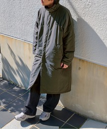 UMBRO（アンブロ）の「【UMBRO】Ex.Padding Nylon Balmacaan coat/別注 パディング ナイロンステンカラーコート/中綿ダウンコート（ダウンジャケット/コート）」