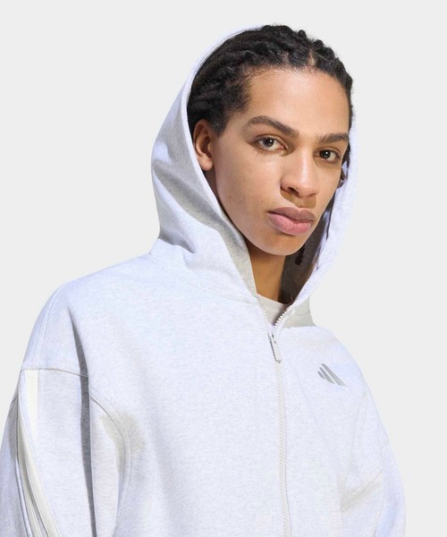 adidas（アディダス）の「アディダス KIT スリーストライプス フルジップパーカー / アディダス adidas（パーカー・メンズ・グレー・LARGE/MEDIUM/SMALL/X-LARGE/XX-LARGE）」の3枚目の写真