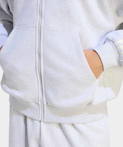 adidas（アディダス）の「アディダス KIT スリーストライプス フルジップパーカー / アディダス adidas（パーカー・メンズ・グレー・LARGE/MEDIUM/SMALL/X-LARGE/XX-LARGE）」の4枚目の写真