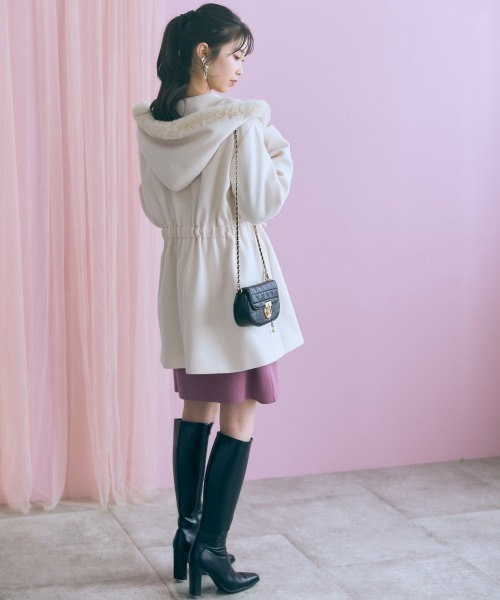 marun(マルン)の「<大きいサイズ>アーガイルニットチュニックワンピース marun(ワンピース・レディース・ピンク系/ブラック・5L/4L/3L/LL/L)」の6枚目の写真
