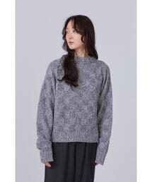 ［別注］YLEVE / WOOL MOHAIR CHECK KN P/O