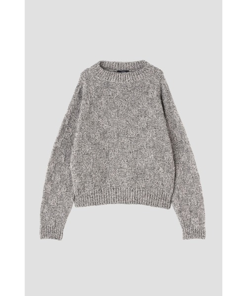 YLEVE（イレーヴ）の「［別注］YLEVE / WOOL MOHAIR CHECK KN P/O（ニット/セーター・レディース・グレー・1）」の6枚目の写真