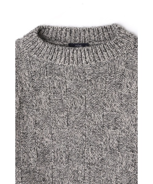 YLEVE（イレーヴ）の「［別注］YLEVE / WOOL MOHAIR CHECK KN P/O（ニット/セーター・レディース・グレー・1）」の7枚目の写真