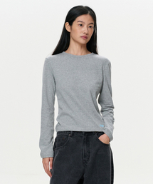 WOMEN ERA ヴィンテージコットン ロングスリーブT - グレー