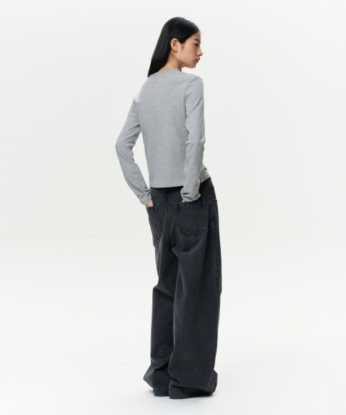 ERA(エラ)の「WOMEN ERA ヴィンテージコットン ロングスリーブT - グレー(Tシャツ/カットソー・レディース・その他・SMALL/MEDIUM)」の6枚目の写真