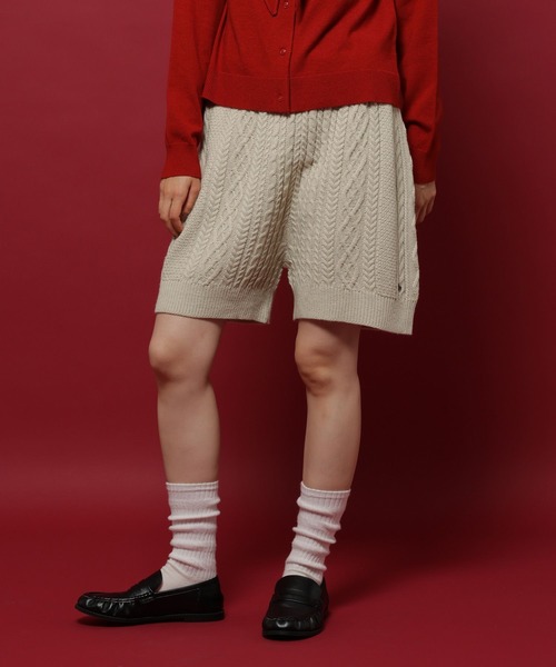 POLO BCS(ポロ ビーシーエス)の「【POLO British Country Spirit】ケーブルショートパンツ(その他パンツ・レディース・アイボリー/グレー・FREE)」の2枚目の写真