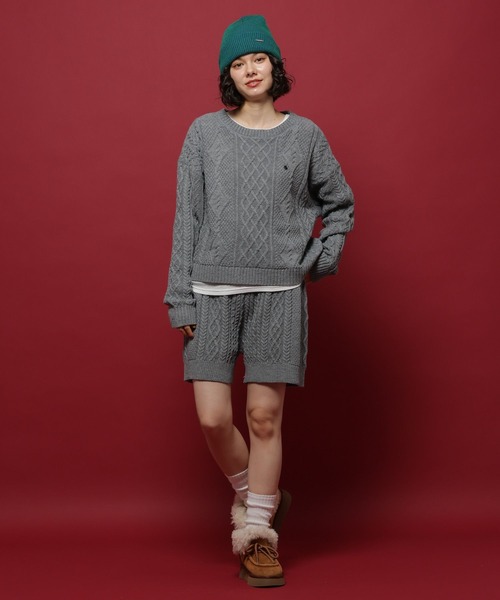 POLO BCS(ポロ ビーシーエス)の「【POLO British Country Spirit】ケーブルショートパンツ(その他パンツ・レディース・アイボリー/グレー・FREE)」の4枚目の写真