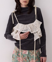 Velour High Neck Top