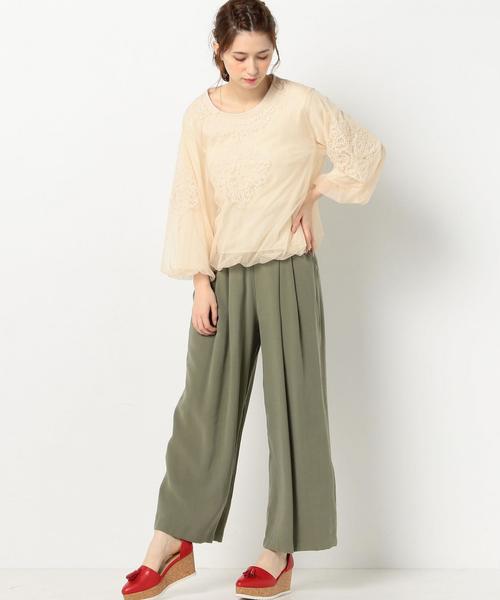 Another Edition（アナザーエディション）の「バックイージーワイドパンツ/AEBC BACK EASY WID◆（その他パンツ・レディース・ブラック/ベージュ/オリーブ・FREE）」の7枚目の写真