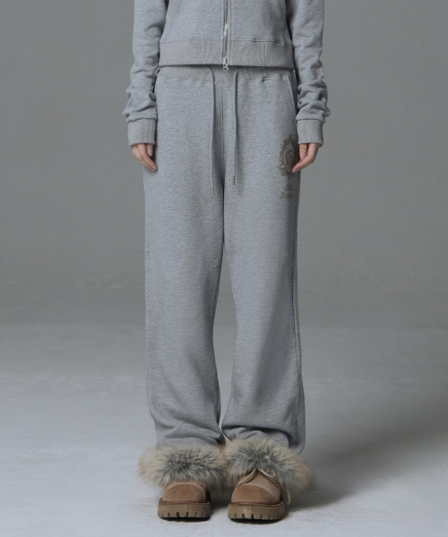 ファーシンボルロゴスウェットパンツ_グレー（スウェットパンツ